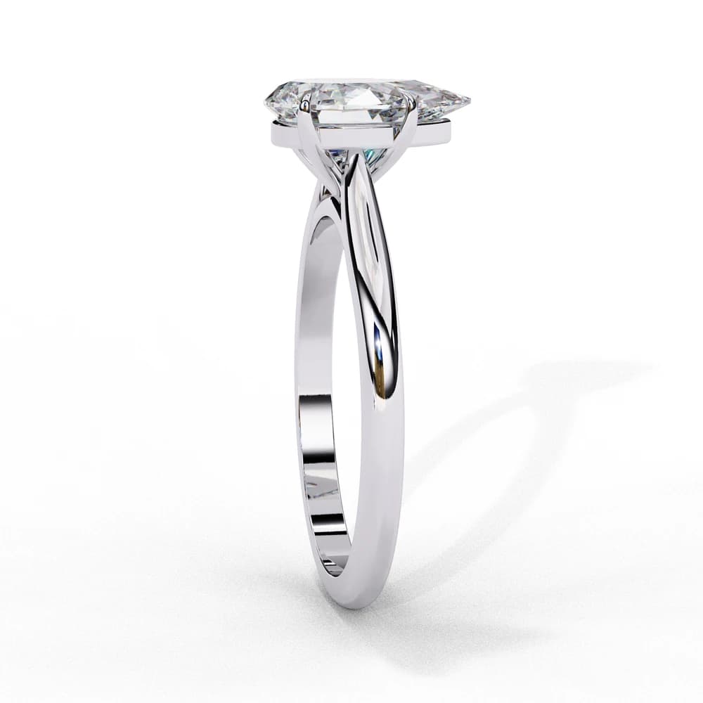 Elegant Pear Rectangular Lab Grown Diamond Ring - Image 10 Elegant Pear Rectangular Lab Grown Diamond Ring, view 10 of 13