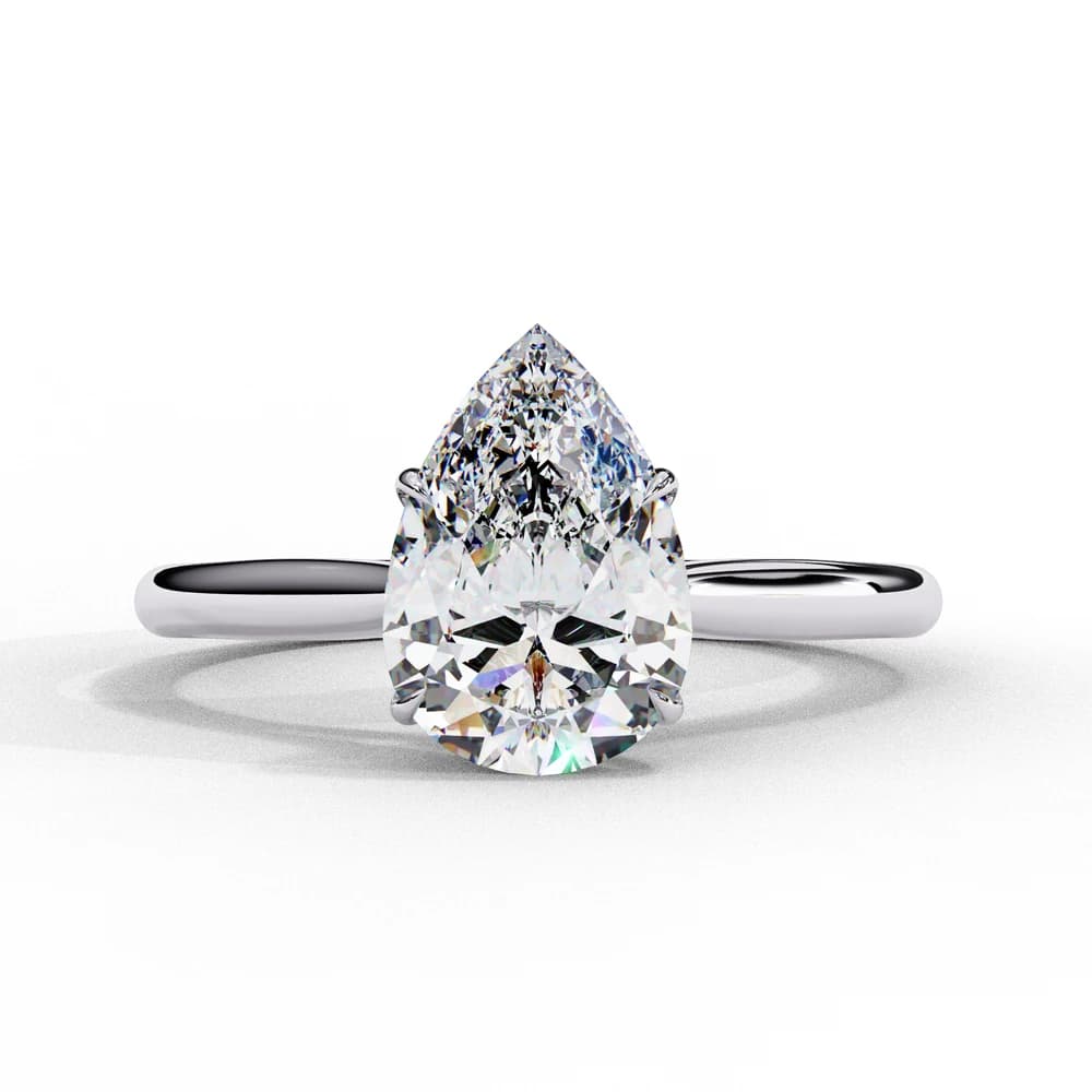 Elegant Pear Rectangular Lab Grown Diamond Ring - Image 11 Elegant Pear Rectangular Lab Grown Diamond Ring, view 11 of 13