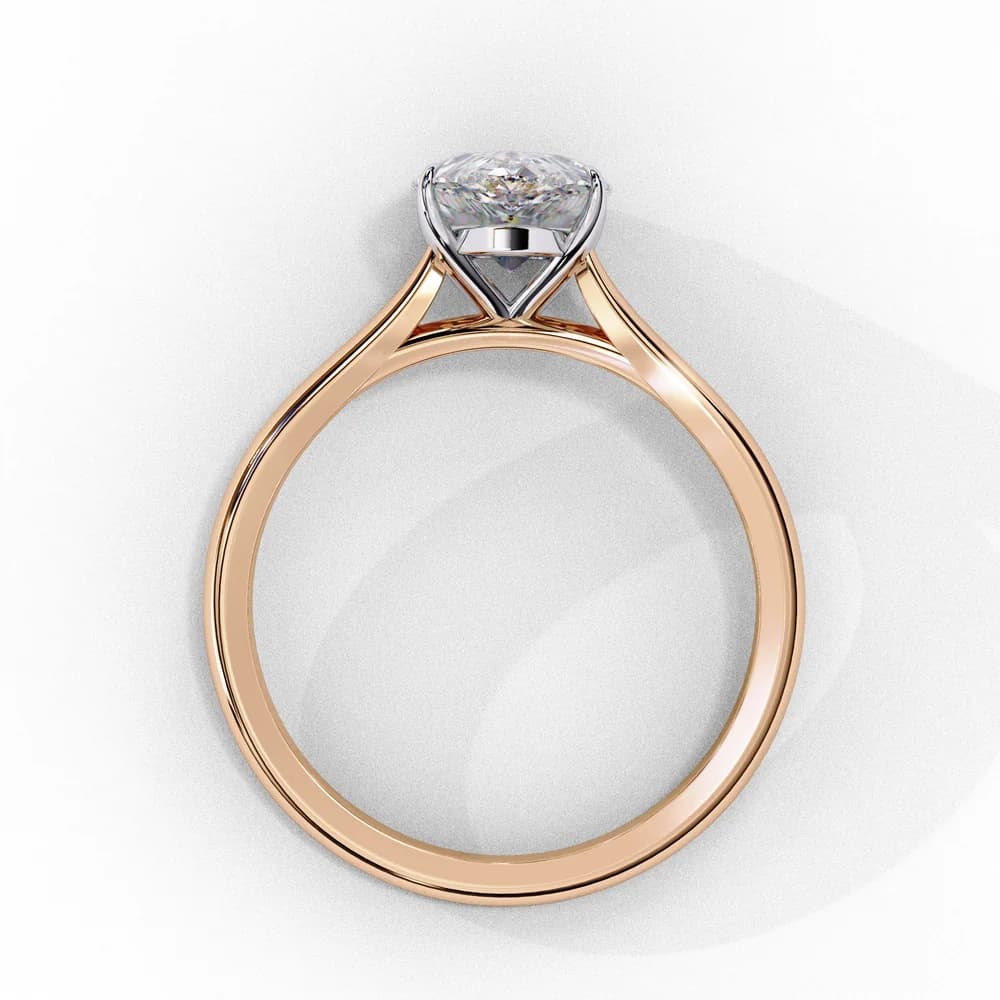 Elegant Pear Rectangular Lab Grown Diamond Ring - Image 2 Elegant Pear Rectangular Lab Grown Diamond Ring, view 2 of 13