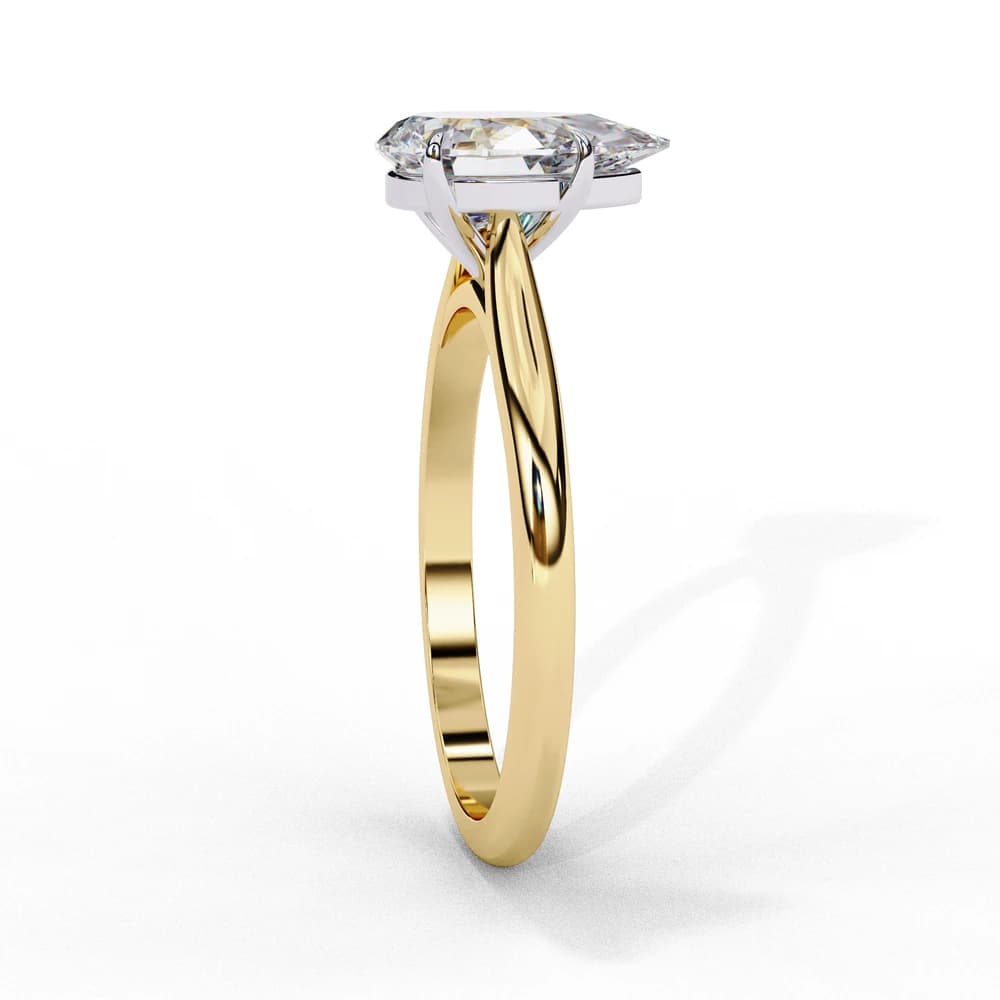 Elegant Pear Rectangular Lab Grown Diamond Ring - Image 8 Elegant Pear Rectangular Lab Grown Diamond Ring, view 8 of 13