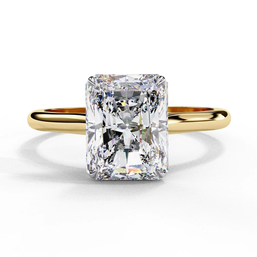 Elegant Radiant Rectangular Lab Grown Diamond Ring - Image 1 Elegant Radiant Rectangular Lab Grown Diamond Ring, view 1 of 14