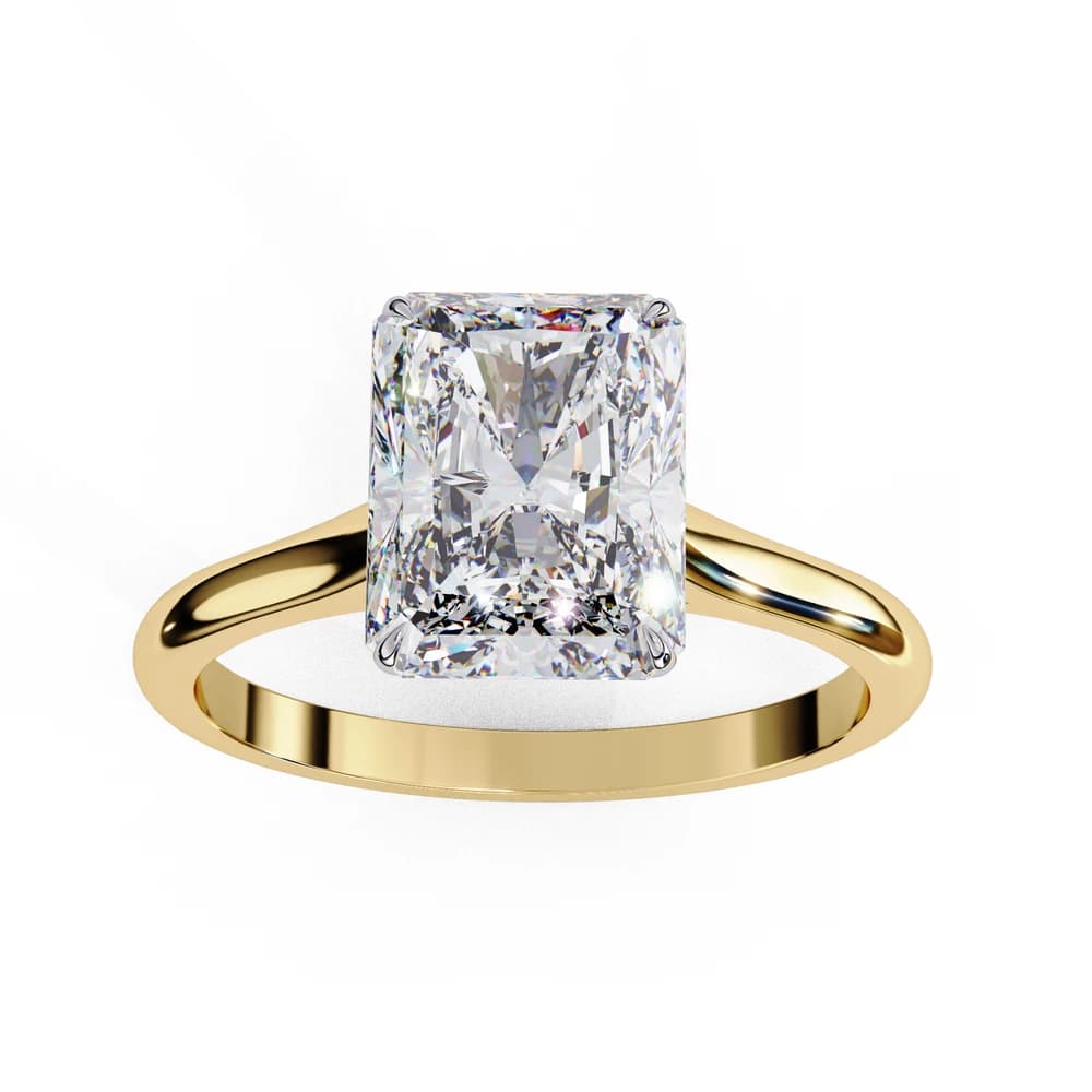 Elegant Radiant Rectangular Lab Grown Diamond Ring - Image 10 Elegant Radiant Rectangular Lab Grown Diamond Ring, view 10 of 14