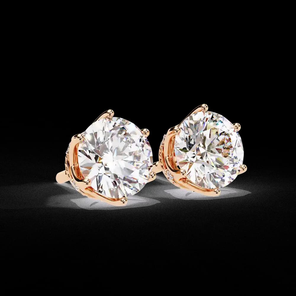 Elegant Six-Prong Lab Grown Diamond Stud Earrings - Image 13 Elegant Six-Prong Lab Grown Diamond Stud Earrings, view 13 of 16