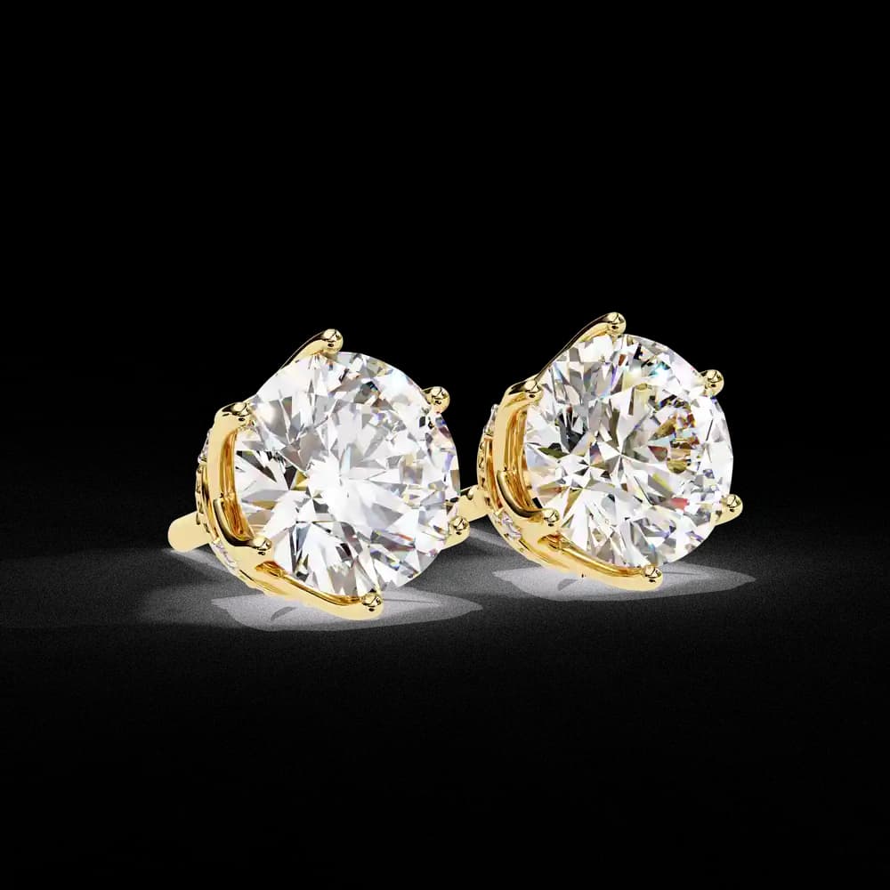 Elegant Six-Prong Lab Grown Diamond Stud Earrings - Image 16 Elegant Six-Prong Lab Grown Diamond Stud Earrings, view 16 of 16