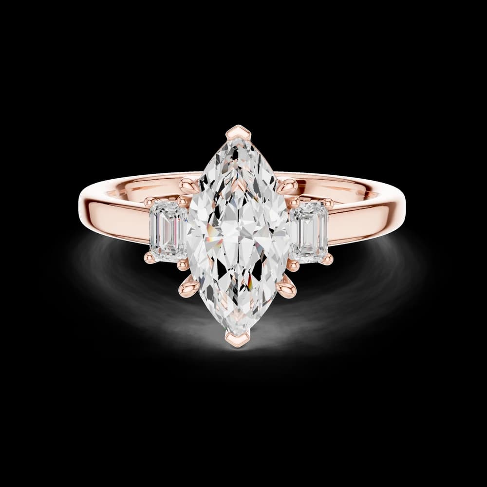 Marquise Trio Lab Grown Diamond Ring - Image 1 Marquise Trio Lab Grown Diamond Ring, view 1 of 6