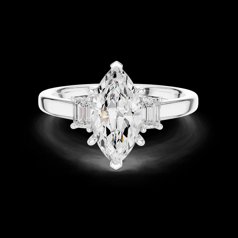 Marquise Trio Lab Grown Diamond Ring - Image 2 Marquise Trio Lab Grown Diamond Ring, view 2 of 6