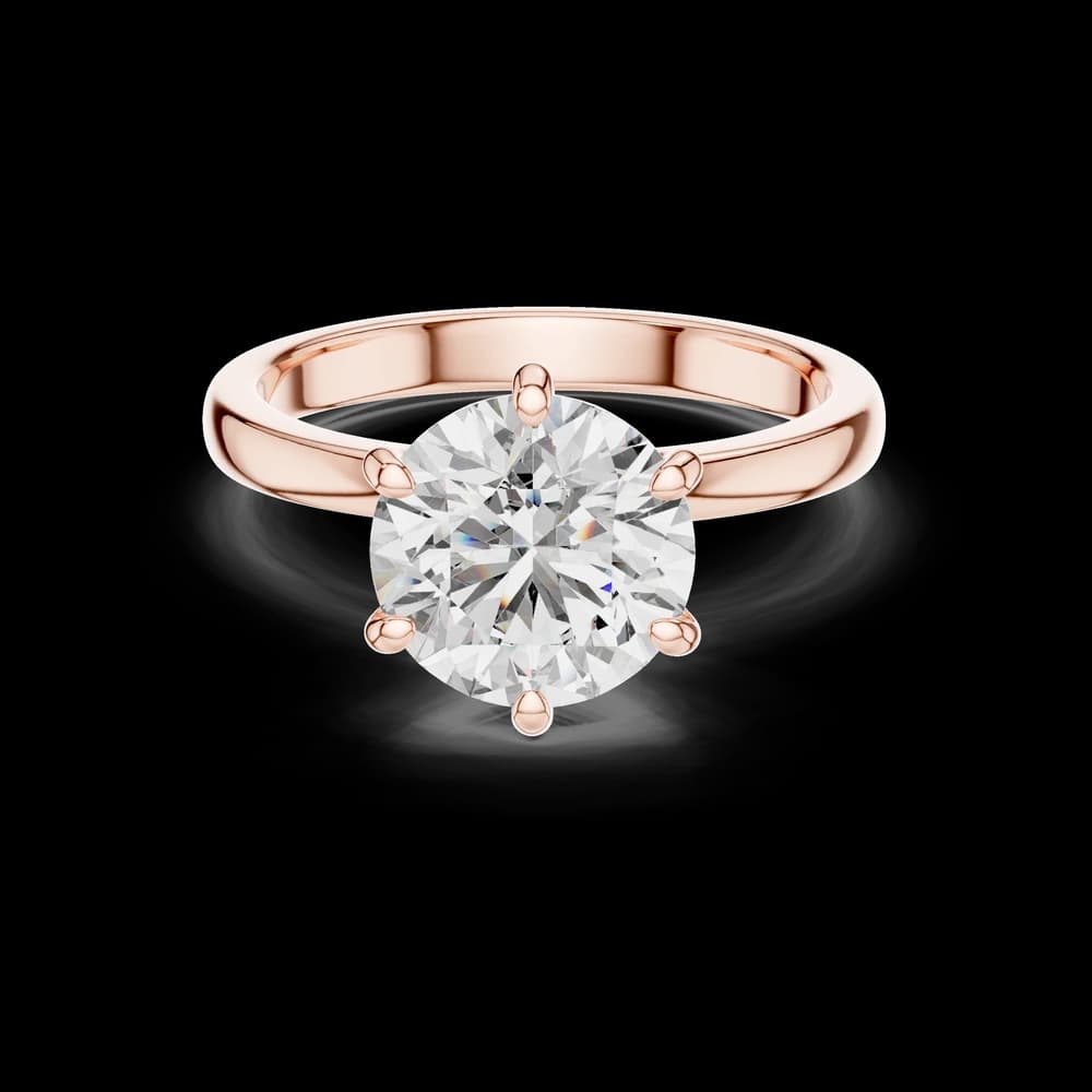Six Prong Solitaire Lab Grown Diamond Ring - Image 1 Six Prong Solitaire Lab Grown Diamond Ring, view 1 of 5
