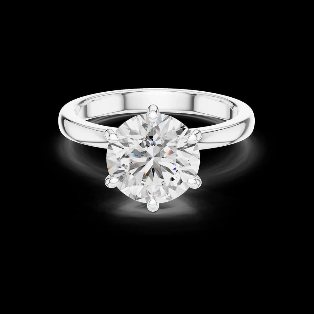 Six Prong Solitaire Lab Grown Diamond Ring - Image 2 Six Prong Solitaire Lab Grown Diamond Ring, view 2 of 5