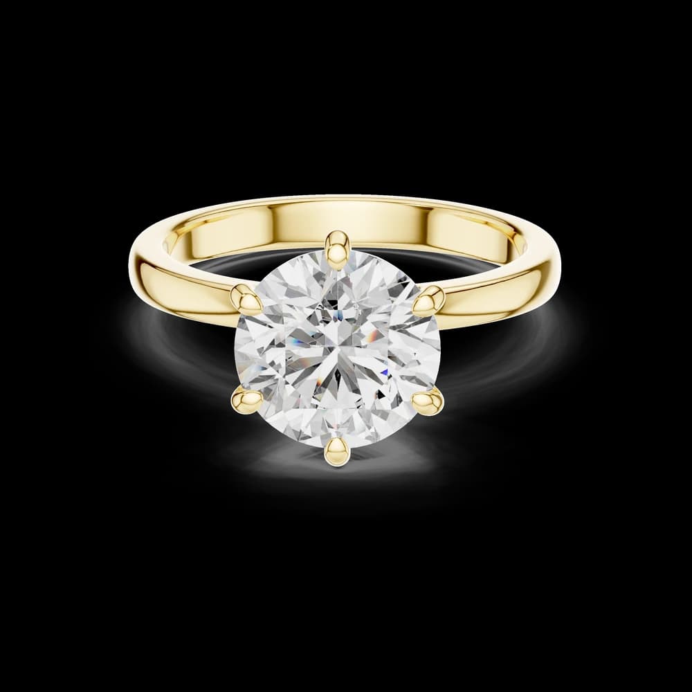 Six Prong Solitaire Lab Grown Diamond Ring - Image 3 Six Prong Solitaire Lab Grown Diamond Ring, view 3 of 5