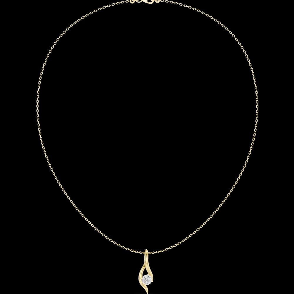Elite Circular Diamond Lab Grown Pendant - Image 3 Elite Circular Diamond Lab Grown Pendant, view 3 of 6