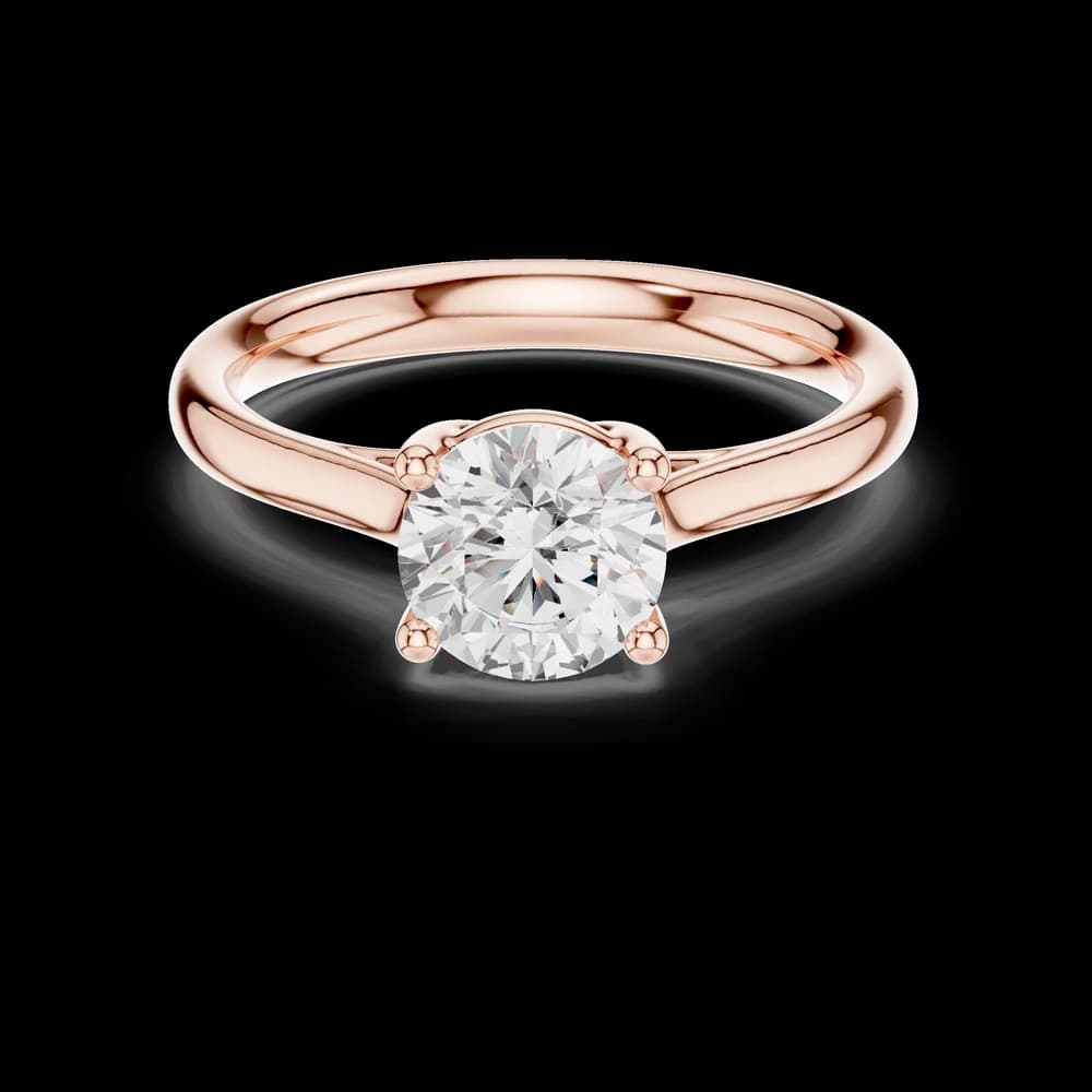 Round Solitaire Lab Grown Diamond Ring - Image 1 Round Solitaire Lab Grown Diamond Ring, view 1 of 6