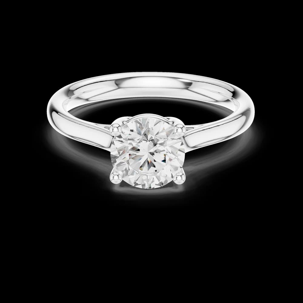 Round Solitaire Lab Grown Diamond Ring - Image 2 Round Solitaire Lab Grown Diamond Ring, view 2 of 6