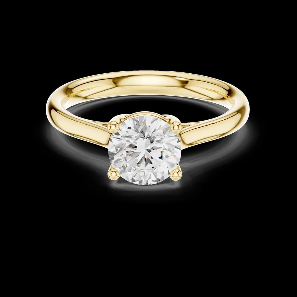 Round Solitaire Lab Grown Diamond Ring - Image 3 Round Solitaire Lab Grown Diamond Ring, view 3 of 6
