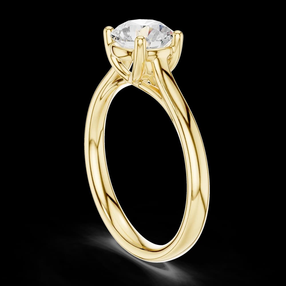 Round Solitaire Lab Grown Diamond Ring - Image 4 Round Solitaire Lab Grown Diamond Ring, view 4 of 6