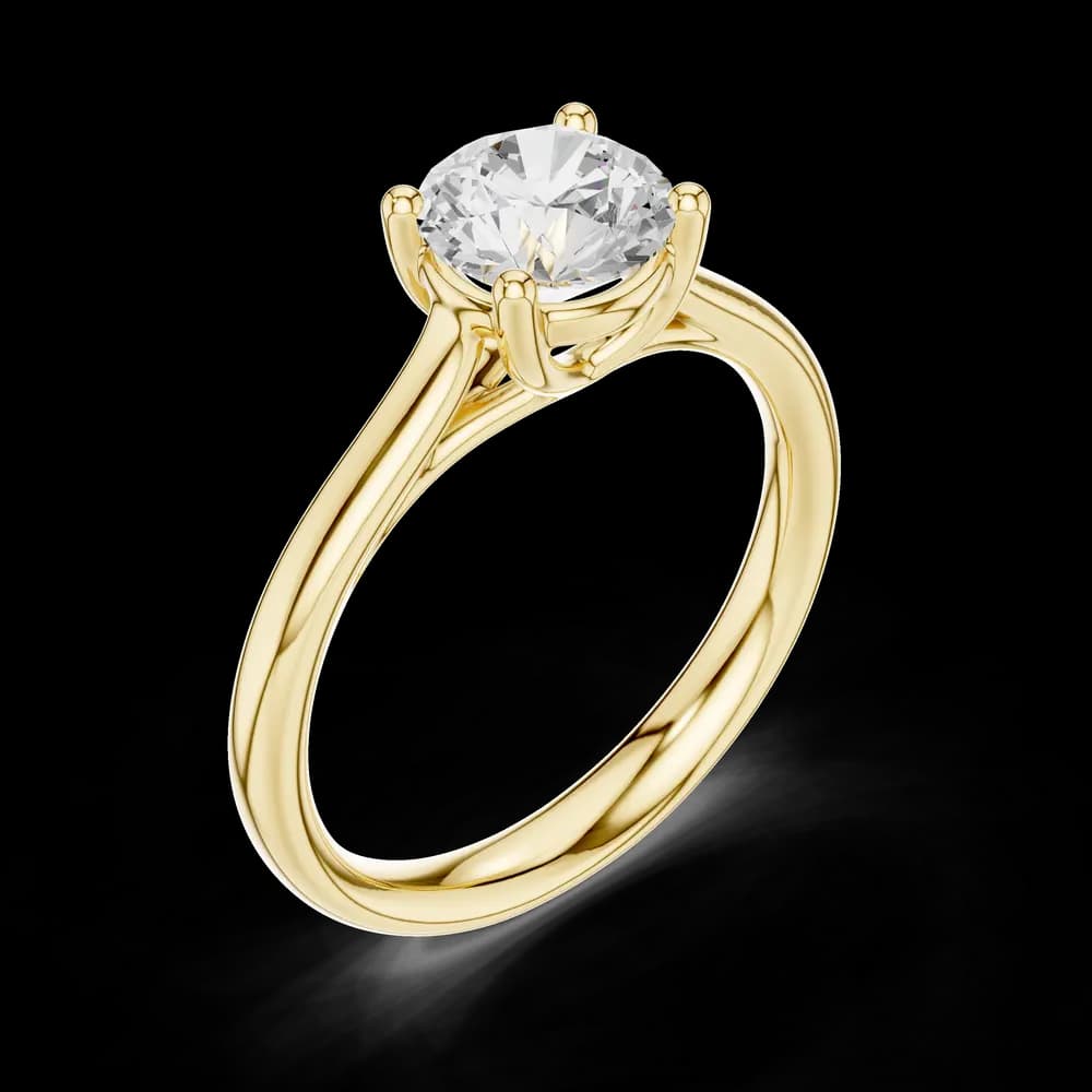 Round Solitaire Lab Grown Diamond Ring - Image 5 Round Solitaire Lab Grown Diamond Ring, view 5 of 6