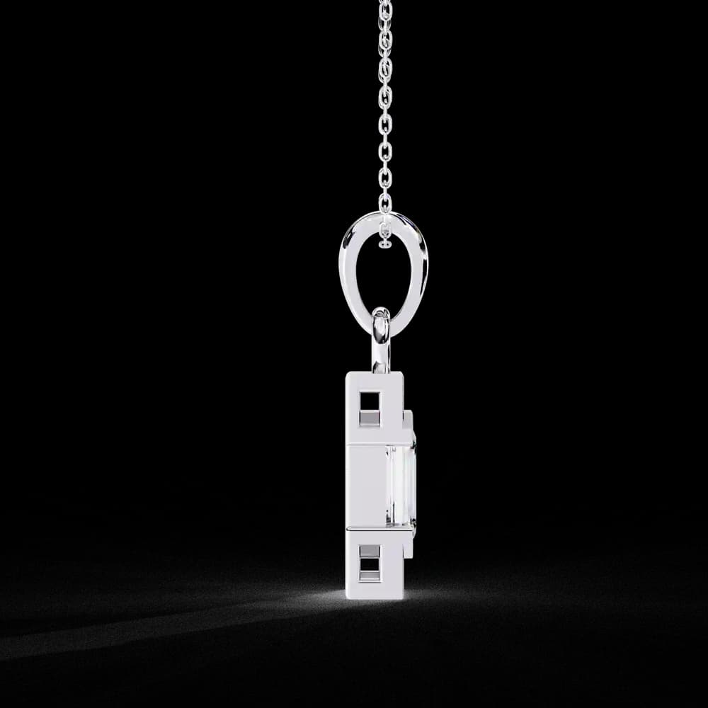 Emerald Accent Bar Pendant - Image 2 Emerald Accent Bar Pendant, view 2 of 4