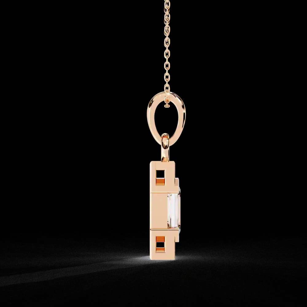 Emerald Accent Bar Pendant - Image 3 Emerald Accent Bar Pendant, view 3 of 4