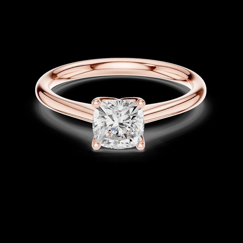 Simple Cushion Solitaire Ring - Image 1 Simple Cushion Solitaire Ring, view 1 of 6
