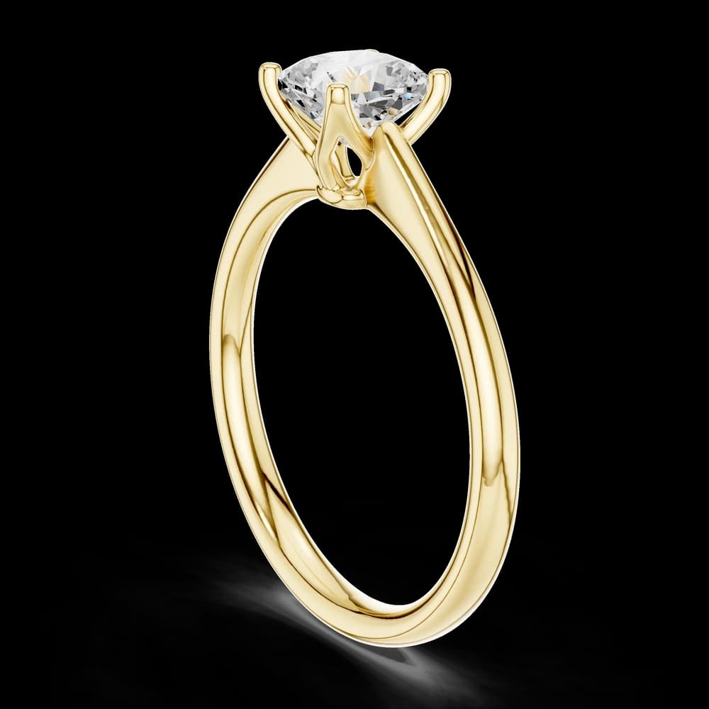Simple Cushion Solitaire Ring - Image 4 Simple Cushion Solitaire Ring, view 4 of 6