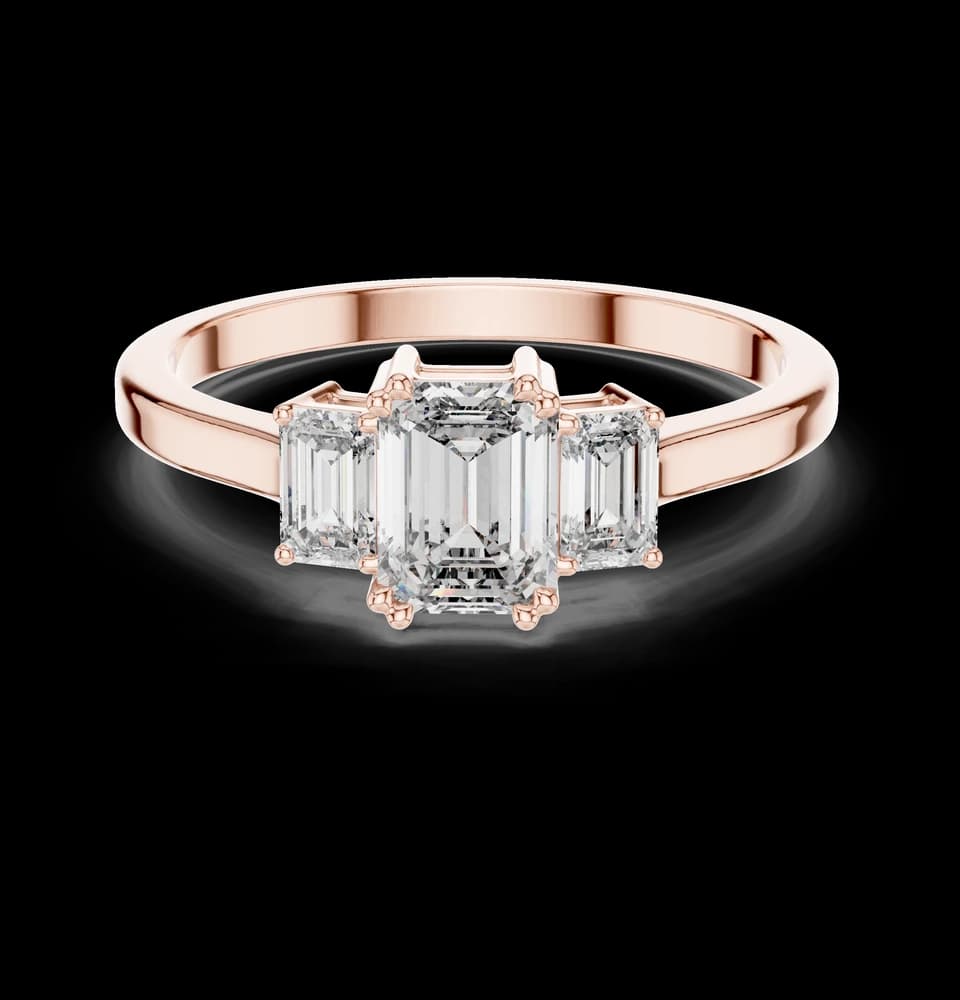 Emerald Cut Diamond Eternity Lab Grown Diamond Ring - Image 1 Emerald Cut Diamond Eternity Lab Grown Diamond Ring, view 1 of 6