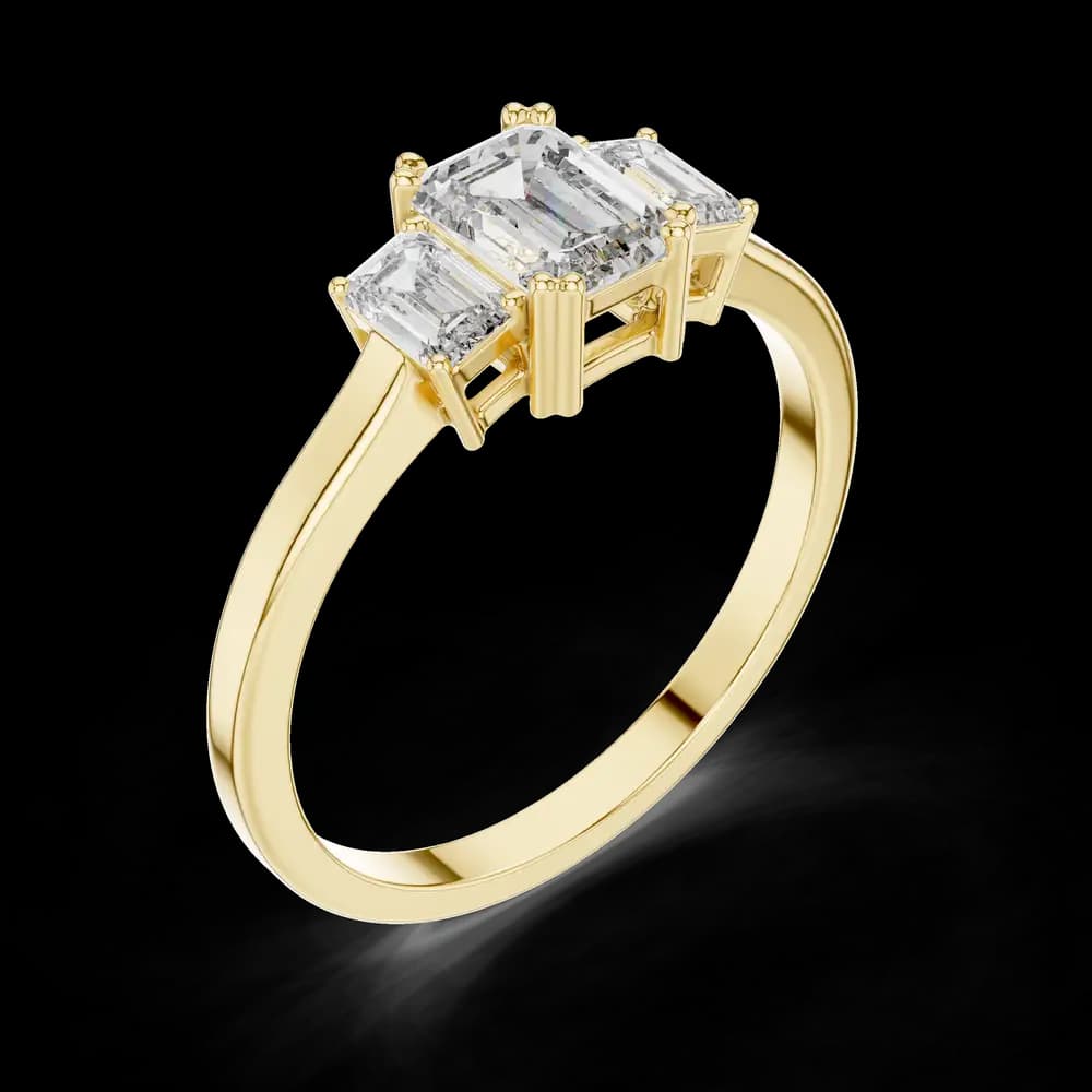 Emerald Cut Diamond Eternity Lab Grown Diamond Ring - Image 5 Emerald Cut Diamond Eternity Lab Grown Diamond Ring, view 5 of 6