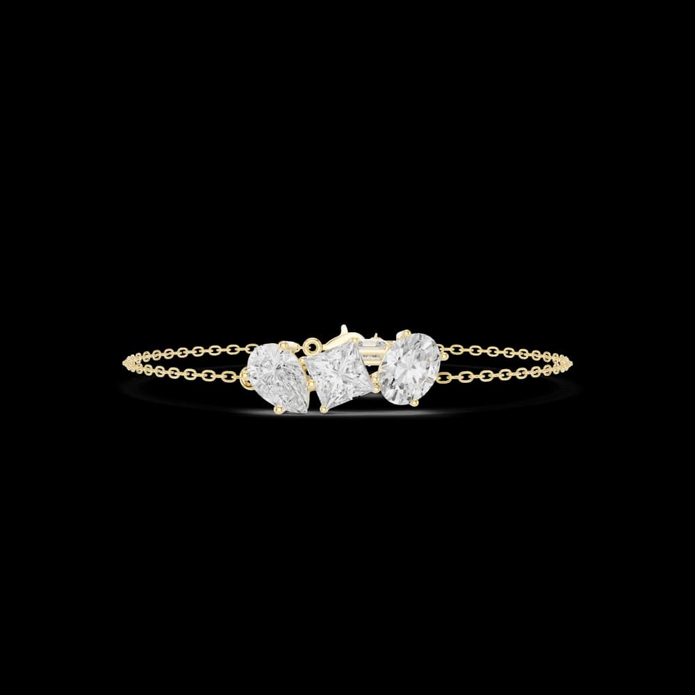 Emerald Square Princess 3.60 Carat Lab Grown Diamond Bracelet - Image 3 Emerald Square Princess 3.60 Carat Lab Grown Diamond Bracelet, view 3 of 6