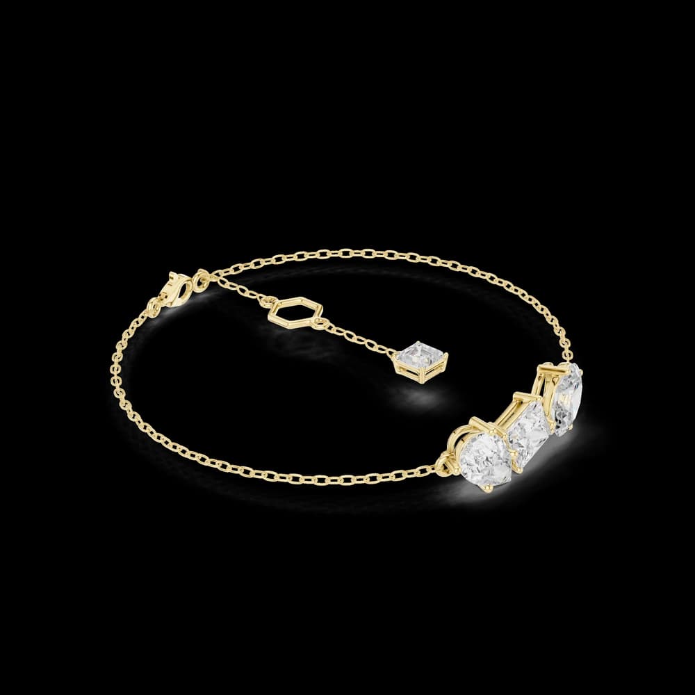 Emerald Square Princess 3.60 Carat Lab Grown Diamond Bracelet - Image 4 Emerald Square Princess 3.60 Carat Lab Grown Diamond Bracelet, view 4 of 6