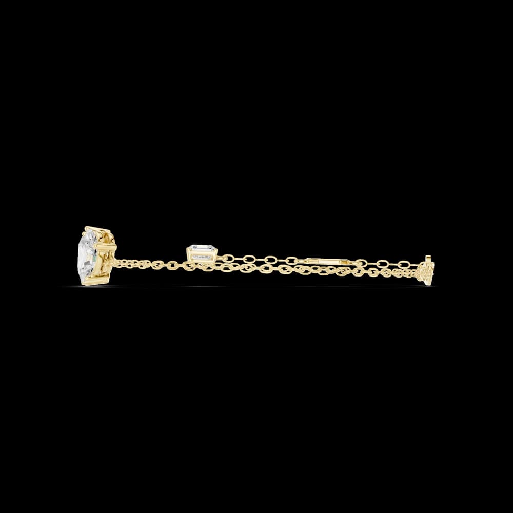 Emerald Square Princess 3.60 Carat Lab Grown Diamond Bracelet - Image 6 Emerald Square Princess 3.60 Carat Lab Grown Diamond Bracelet, view 6 of 6
