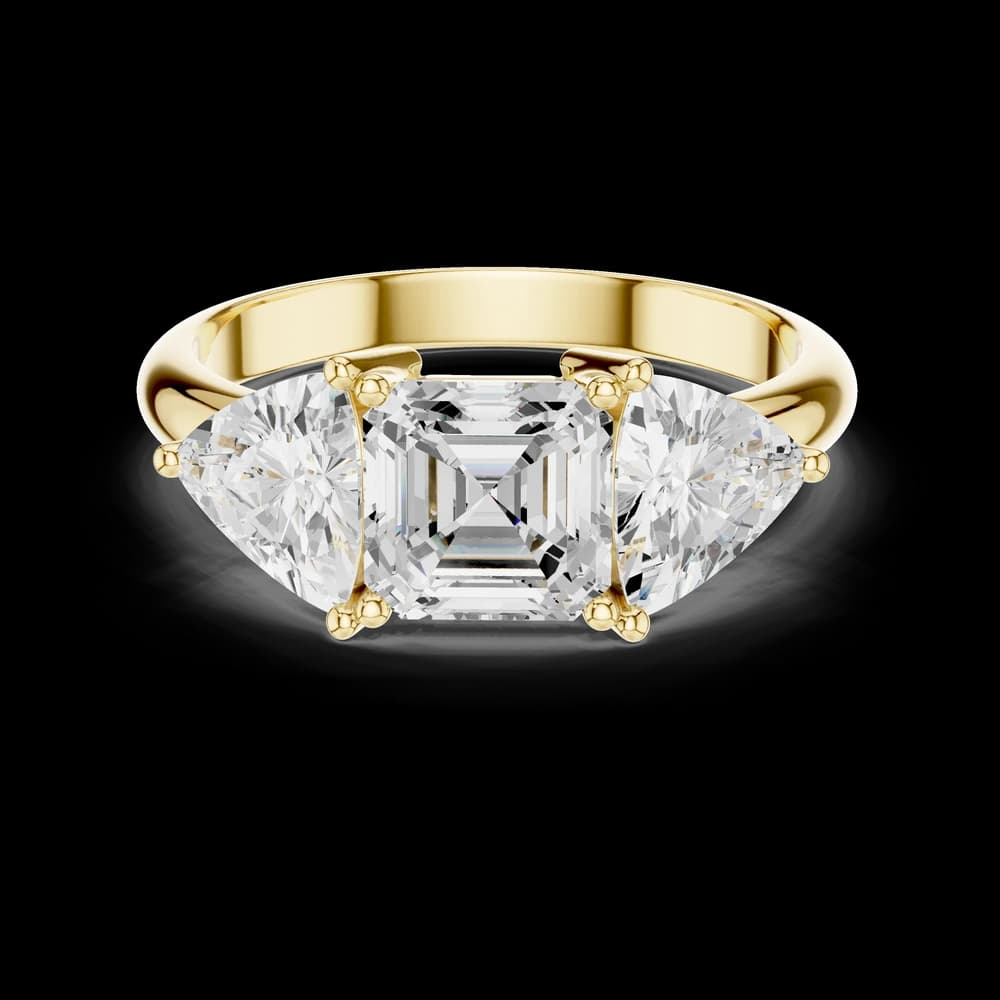 Asscher & Trillion Diamond Lab Grown Diamond Ring - Image 3 Asscher & Trillion Diamond Lab Grown Diamond Ring, view 3 of 6