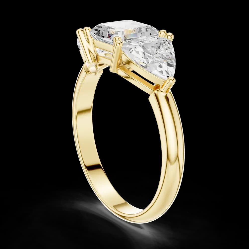 Asscher & Trillion Diamond Lab Grown Diamond Ring - Image 4 Asscher & Trillion Diamond Lab Grown Diamond Ring, view 4 of 6