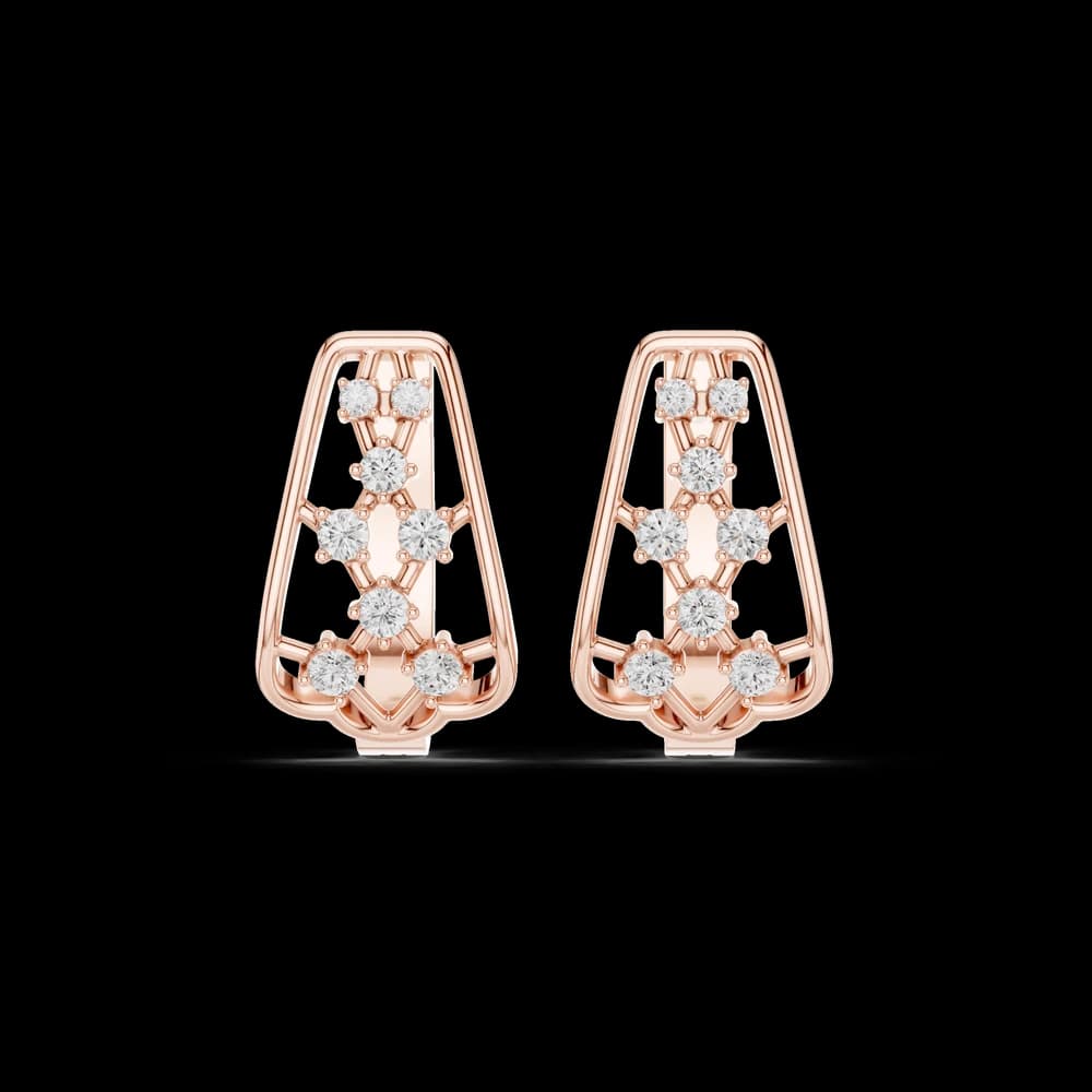 Enchanted Halo Lab Grown Diamond Earrings Jewelry - Image 1 Enchanted Halo Lab Grown Diamond Earrings Jewelry, view 1 of 6