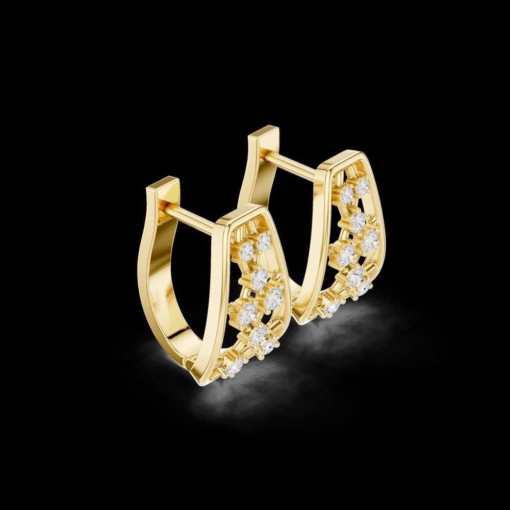 Enchanted Halo Lab Grown Diamond Earrings Jewelry - Image 4 Enchanted Halo Lab Grown Diamond Earrings Jewelry, view 4 of 6