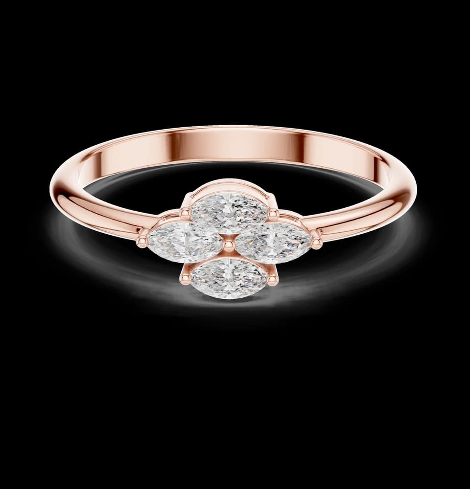 Floral Marquise Cluster Lab Grown Diamond Ring - Image 1 Floral Marquise Cluster Lab Grown Diamond Ring, view 1 of 6