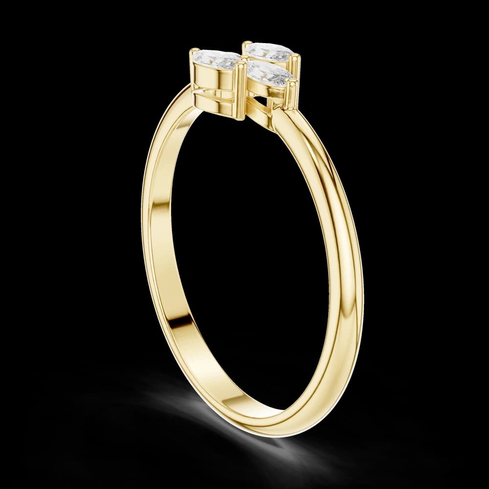Floral Marquise Cluster Lab Grown Diamond Ring - Image 4 Floral Marquise Cluster Lab Grown Diamond Ring, view 4 of 6