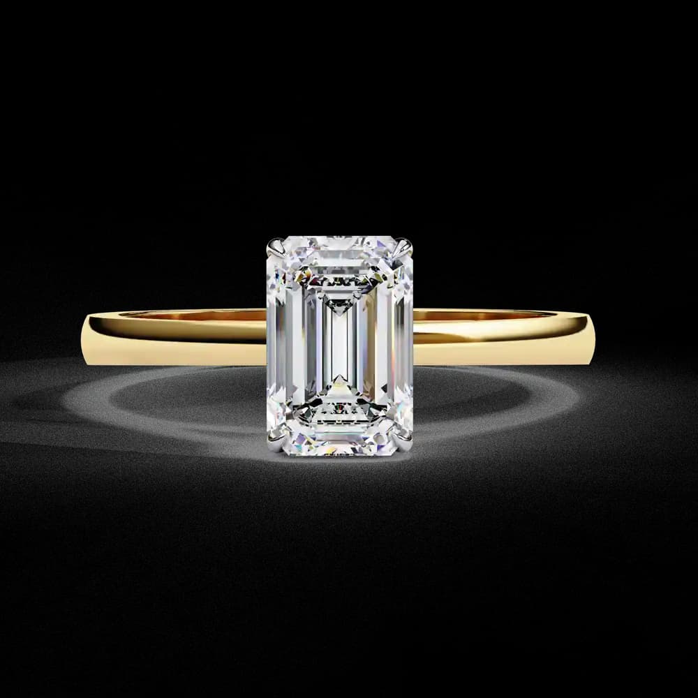 Endless Grace Emerald Lab Grown Diamond Solitaire Ring - Image 1 Endless Grace Emerald Lab Grown Diamond Solitaire Ring, view 1 of 4