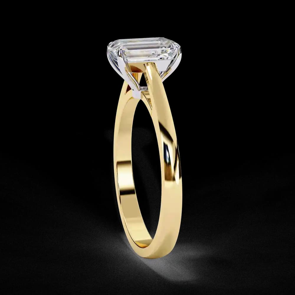 Endless Grace Emerald Lab Grown Diamond Solitaire Ring - Image 2 Endless Grace Emerald Lab Grown Diamond Solitaire Ring, view 2 of 4