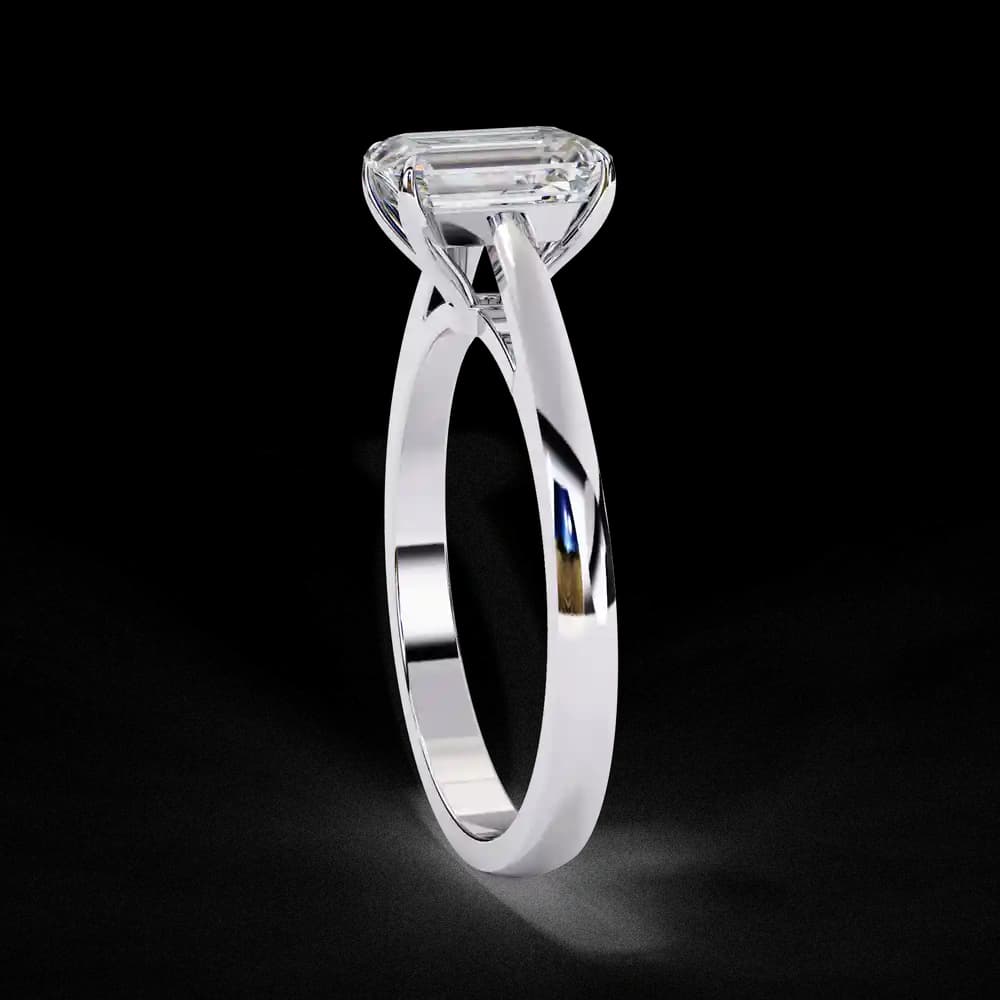 Endless Grace Emerald Lab Grown Diamond Solitaire Ring - Image 4 Endless Grace Emerald Lab Grown Diamond Solitaire Ring, view 4 of 4