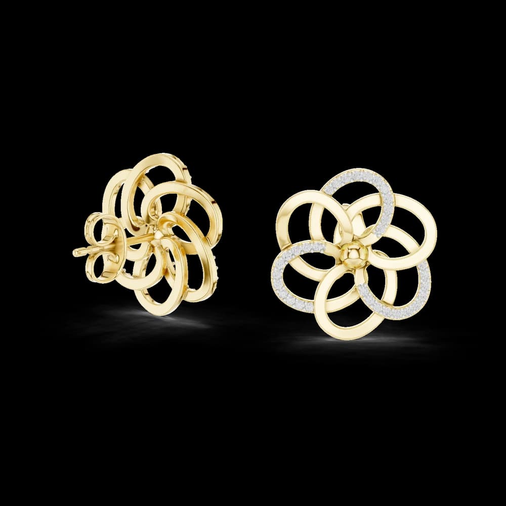 Entrancing Lab grown diamond Earrings style - Image 4 Entrancing Lab grown diamond Earrings style, view 4 of 7