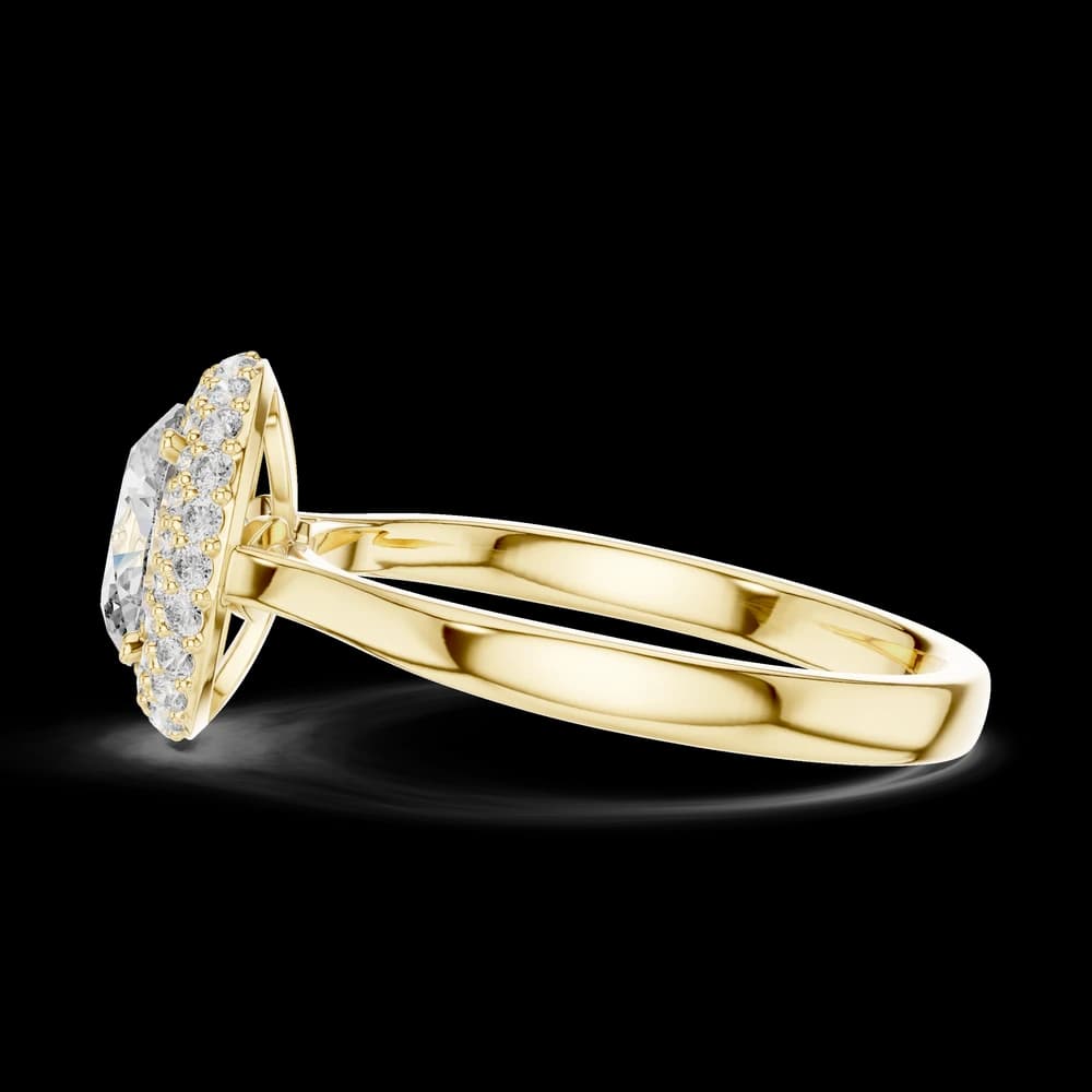 Double Halo Oval Shape Lab Grown Ring - Image 6 Double Halo Oval Shape Lab Grown Ring, view 6 of 6