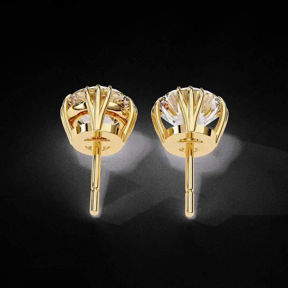 Eterna triple Prong Classic Solitaire Lab Grown Diamond Stud Earrings - Image 11 Eterna triple Prong Classic Solitaire Lab Grown Diamond Stud Earrings, view 11 of 16