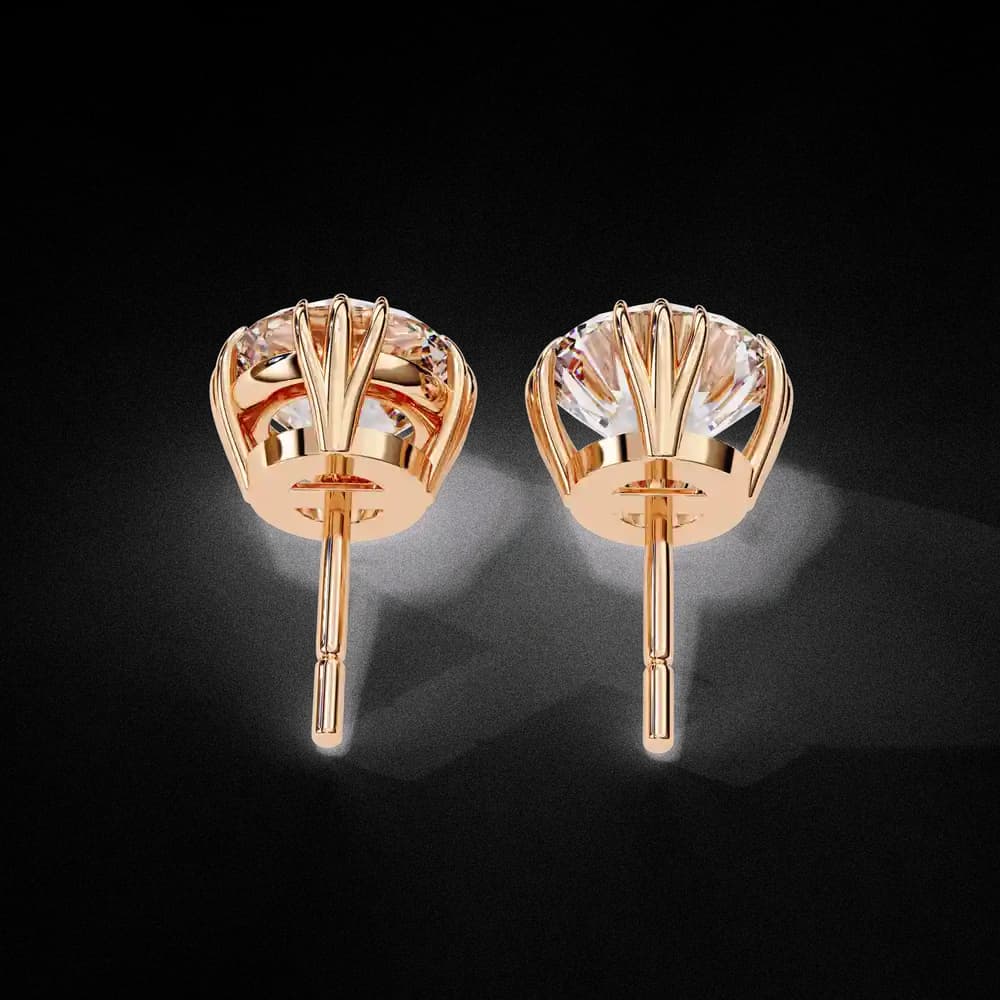 Eterna triple Prong Classic Solitaire Lab Grown Diamond Stud Earrings - Image 12 Eterna triple Prong Classic Solitaire Lab Grown Diamond Stud Earrings, view 12 of 16
