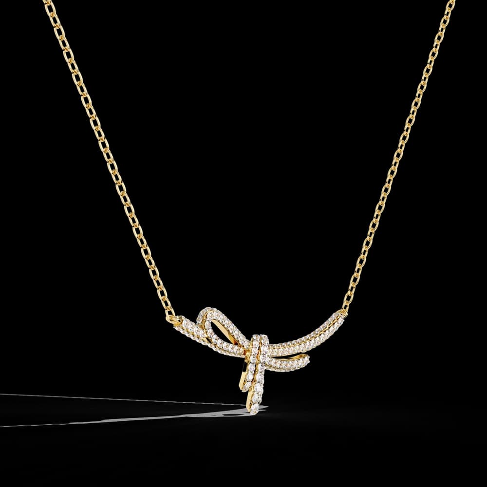 Eternal Bow Lab Grown Diamond Necklace - Image 1 Eternal Bow Lab Grown Diamond Necklace, view 1 of 6