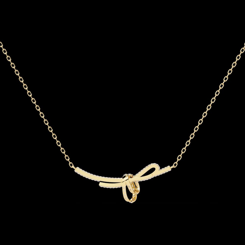 Eternal Bow Lab Grown Diamond Necklace - Image 2 Eternal Bow Lab Grown Diamond Necklace, view 2 of 6