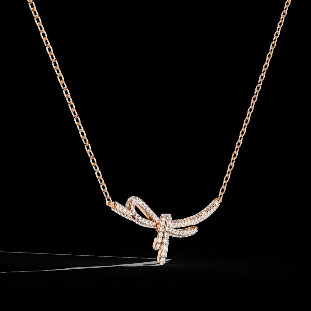 Eternal Bow Lab Grown Diamond Necklace - Image 5 Eternal Bow Lab Grown Diamond Necklace, view 5 of 6