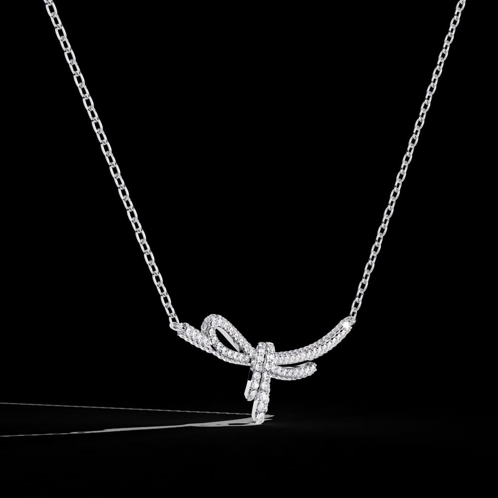 Eternal Bow Lab Grown Diamond Necklace - Image 6 Eternal Bow Lab Grown Diamond Necklace, view 6 of 6
