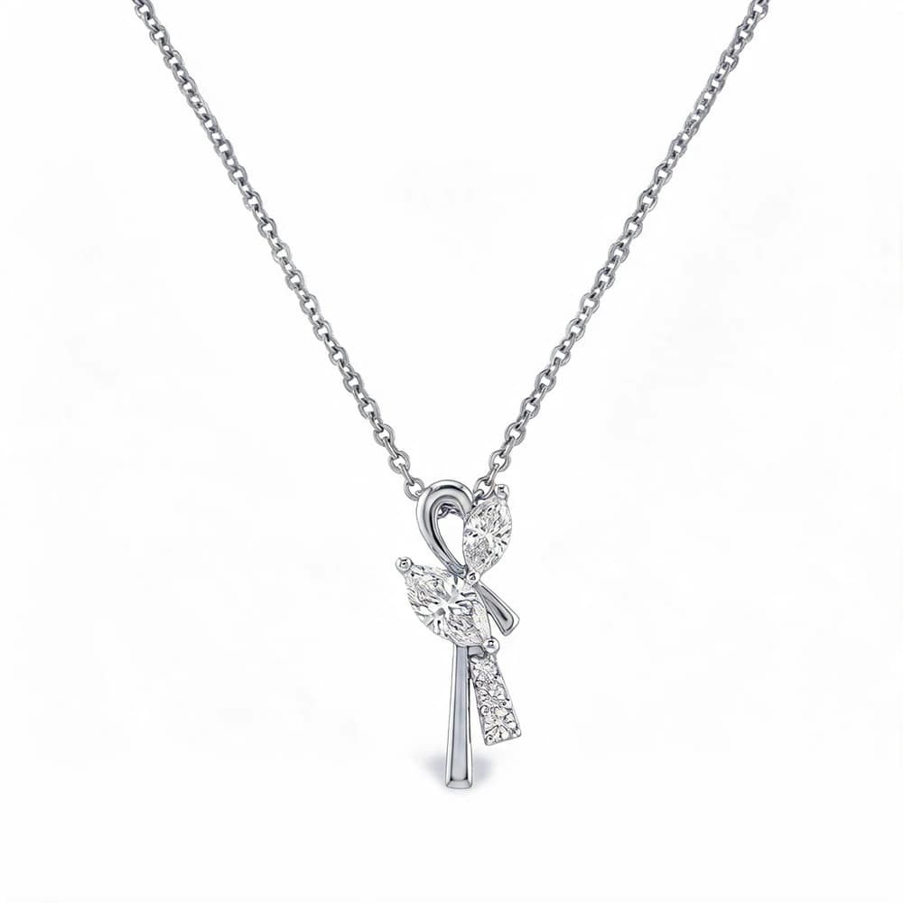 Eternal Love Knot Lab Grown Diamond Pendant - Image 4 Eternal Love Knot Lab Grown Diamond Pendant, view 4 of 5