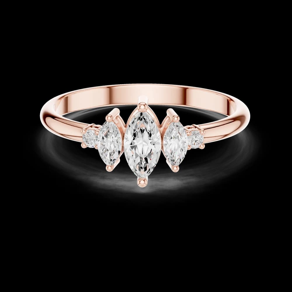 Five Stone Marquise Lab Grown Diamond Ring - Image 1 Five Stone Marquise Lab Grown Diamond Ring, view 1 of 6