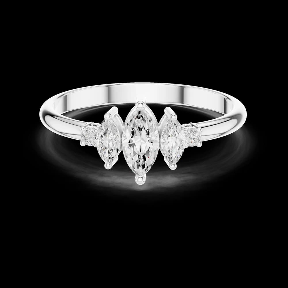 Five Stone Marquise Lab Grown Diamond Ring - Image 2 Five Stone Marquise Lab Grown Diamond Ring, view 2 of 6