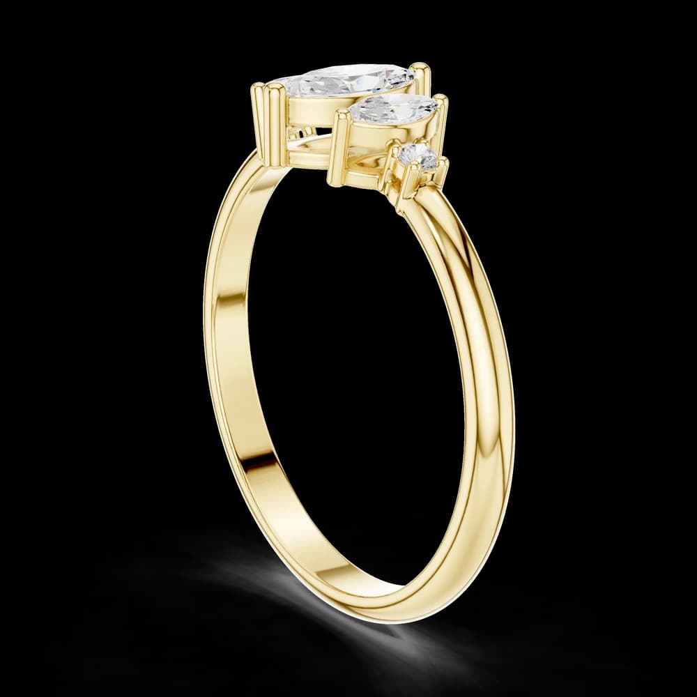 Five Stone Marquise Lab Grown Diamond Ring - Image 4 Five Stone Marquise Lab Grown Diamond Ring, view 4 of 6