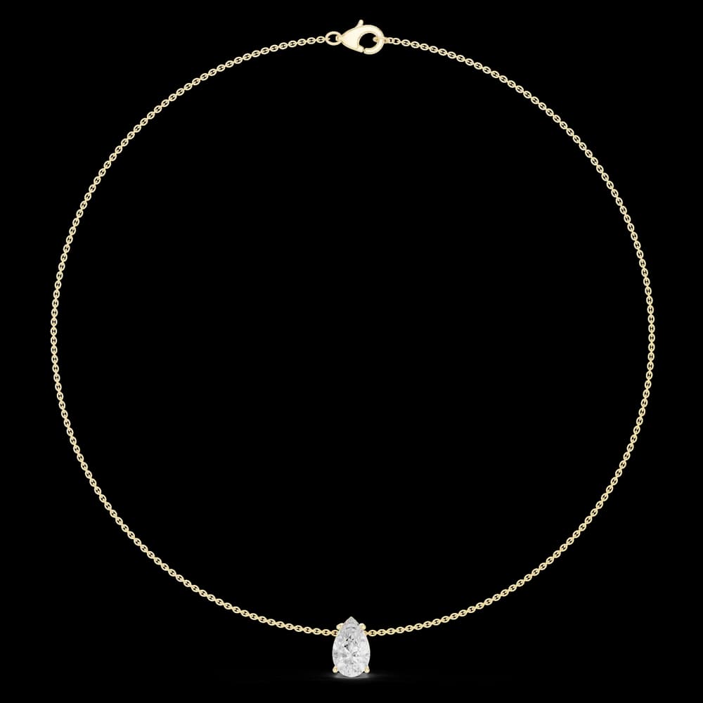 Eternal Pear Diamond Lab Grown Necklace - Image 3 Eternal Pear Diamond Lab Grown Necklace, view 3 of 6